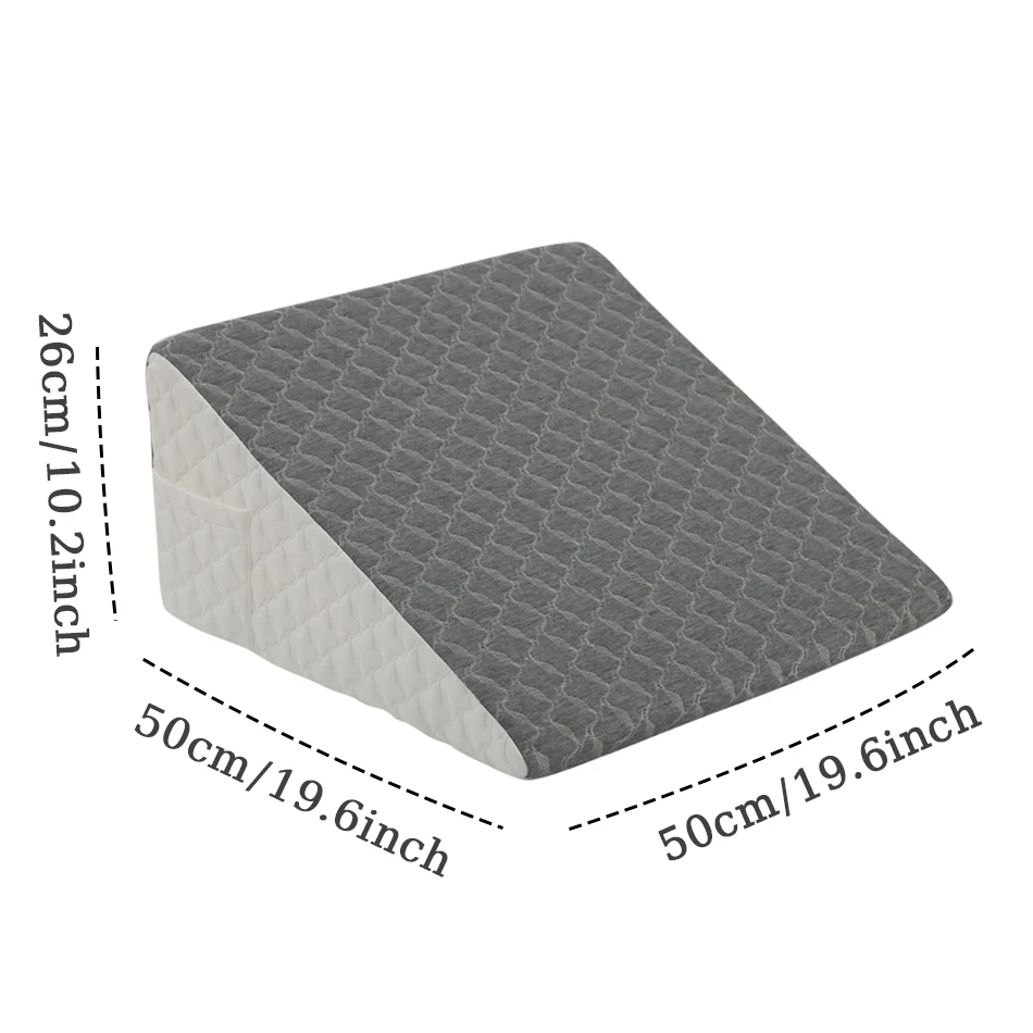 Bed Wedge Pillow for Sleeping Soft Triangle Pillow to Relieve Leg Pressure Triangular Leg Pillow Is Suitable for Sofas and Beds