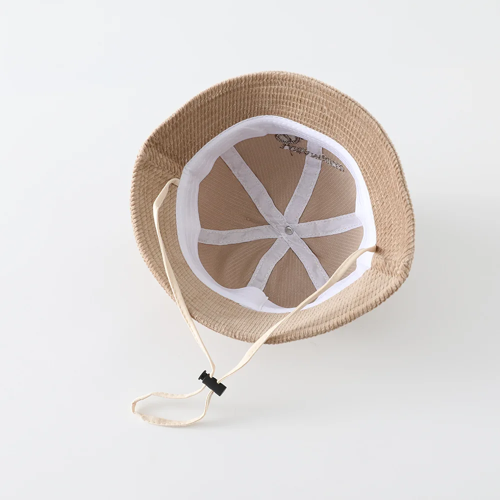 Kids Corduroy Outdoor Leisure Cap 48-50cm Autumn Winter Girls Cartoon Dog Pattern Fisher Hat Boy Bucket Hat Children Caps view 6