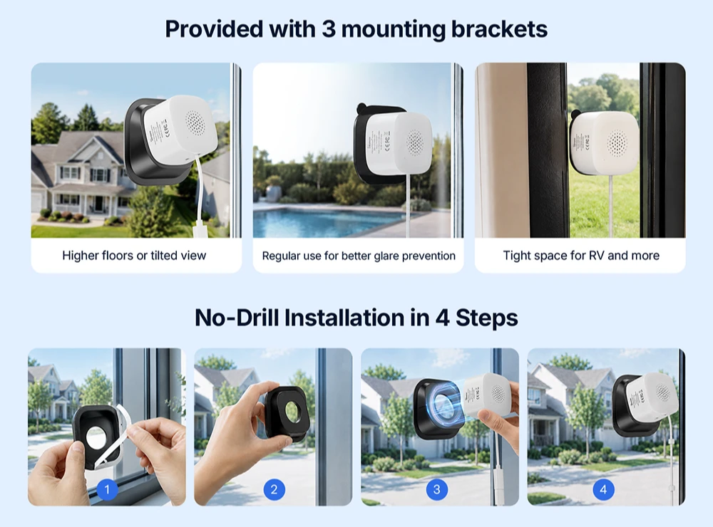SONOFF CAM-S3W GlassView Intelligente Fenster-Sicherheitskamera, Ohne Bohren, Zwei-Wege-Kommunikation, Lokaler TF-Kartenspeicher ohne monatliche Gebühr. – Detail 6