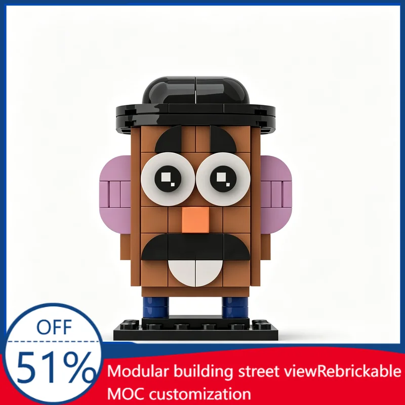 

104pcs MOC Mr Potato Head Character Model Creative Custom Building Blocks Diy Assembly Educational Toy Birthday Gift For Boys