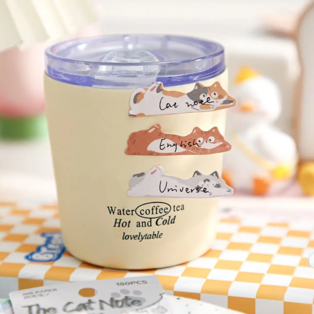 Scrapbooking Memo Pad Cat Index Sticker Meow Creative Kitty Index Dividers Label Posted Cat Paw Sticky Note Office