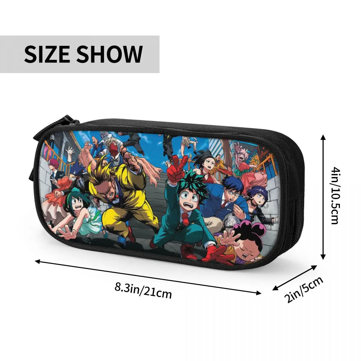 Imagem -06 - Hero Academia Creative Lápis Case Pen Box para o Estudante Grandes Bolsas de Armazenamento Material Escolar Zipper Papelaria my