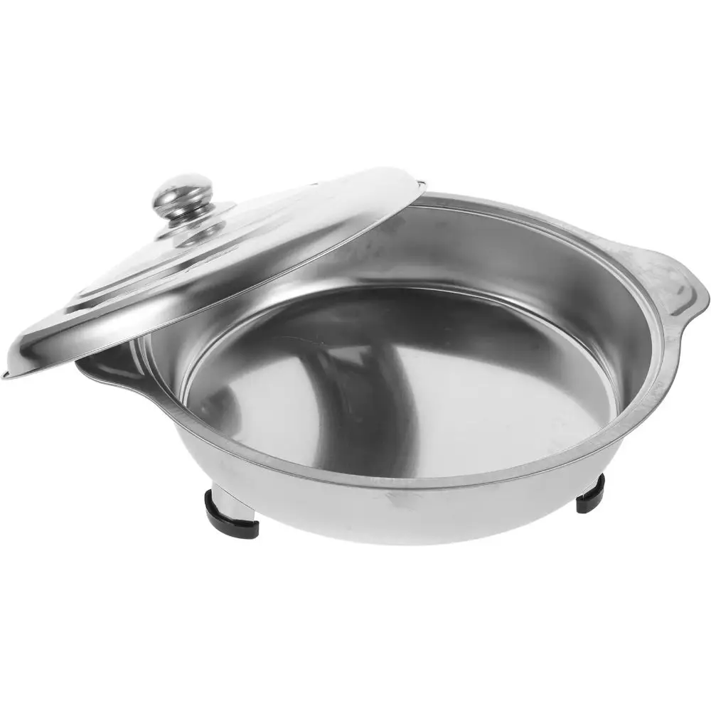 

Stainless Steel Buffet Chafing Dish Food Tray Handle Detachable Legs Portable Cooking Gear Save Space Hot Pot