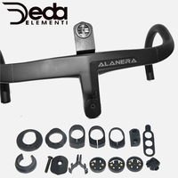 DEDA  ALAENRA Carbon Road 360-440mm Full Internal Wiring Integrated Handlebar 28.6mm Carbon Handlebars with Bike Comput Holder