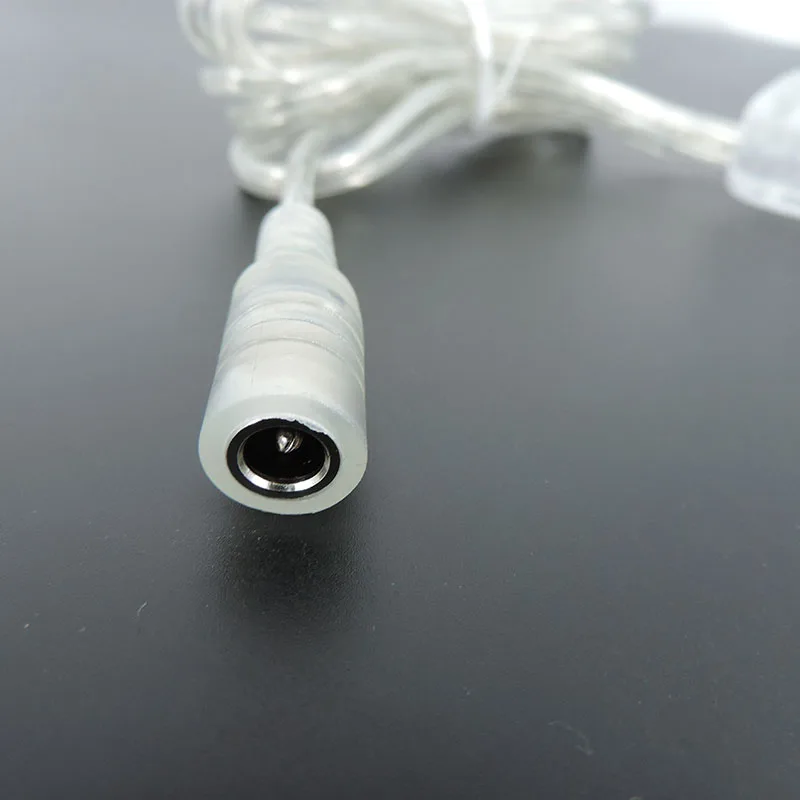 2M 22AWG przycisk włącznika światła led przezroczysty USB DC 5V 12v 5.5x2.1mm żeński kabel zasilający 5.5*2.1 złącze ON OFF do lampy neonowej