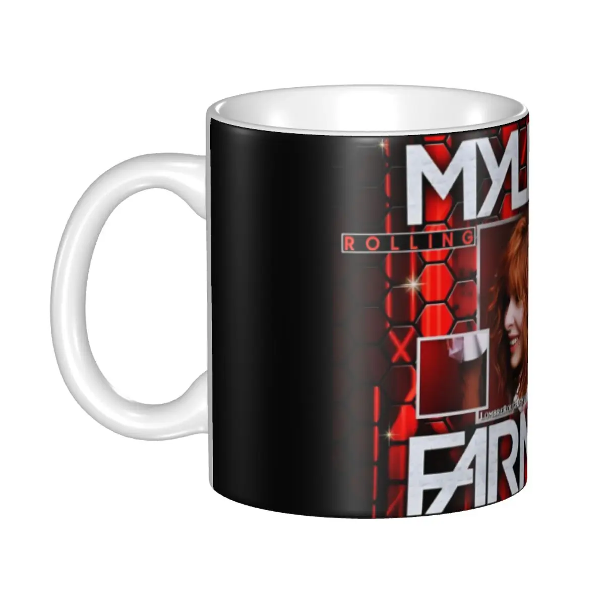 Customized Mylene Farmer Coffee Mugs DIY French Singer Ceramic Mug Creative Gift