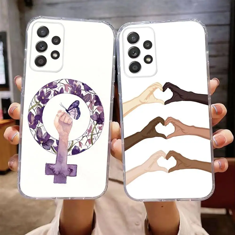 

Feminist Feminism Aesthetics Phone Case For Samsung Galaxy A,71,70,52,51,40,31,50,50S,30S,21S,12,10,Note20ultra Transparent Case