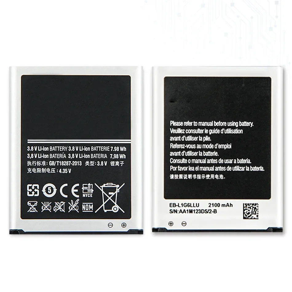 New EB L1G6LLU EB-L1G6LLU Gold Battery For Samsung Galaxy S3 S III 3 I9300 I9300i I9082 I9060 R530 Grand Neo Duos