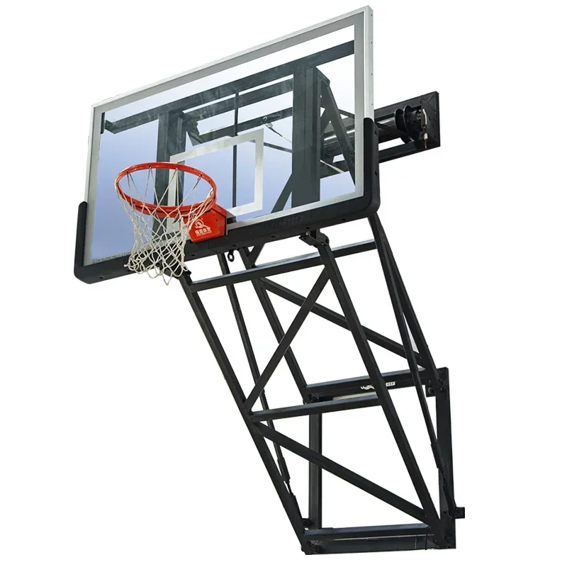 

Manual adjustable wall mounted basketball hoop Team sports indoor