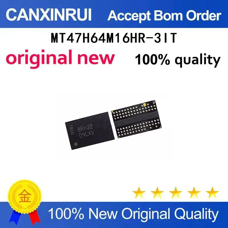 

(5-100 Pieces) MT47H64M16HR-3IT: H silk screen D9LXV FBGA84 dynamic random access memory brand new