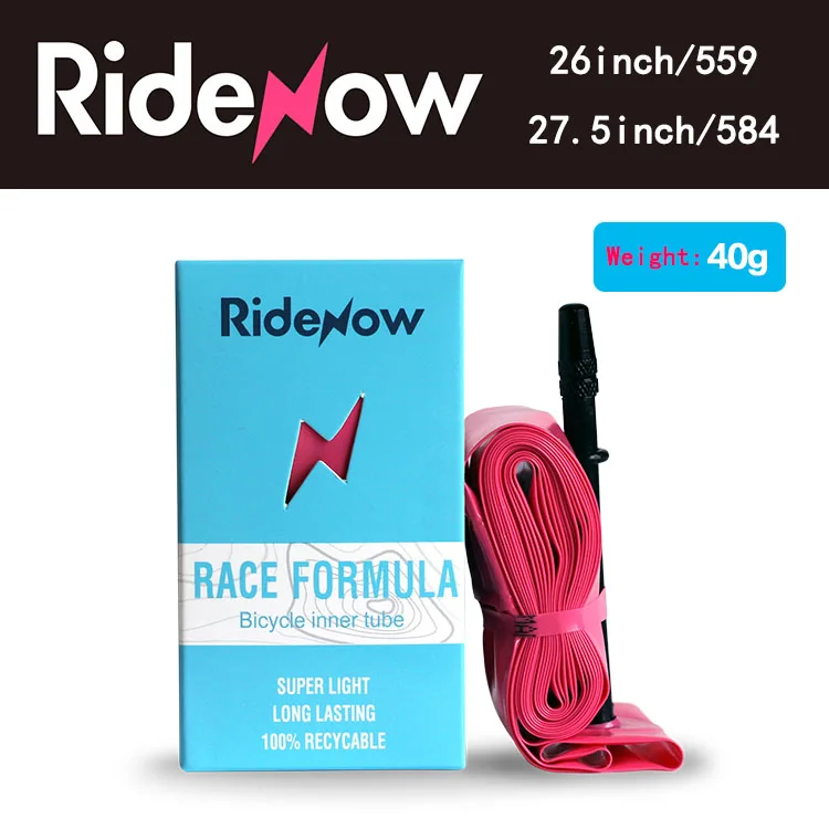 RideNow 40g TPU 26 27.5inch Mountain Bike Inner Tube with Presta Valve Superlight Bicycle Tube 1.3-2.5