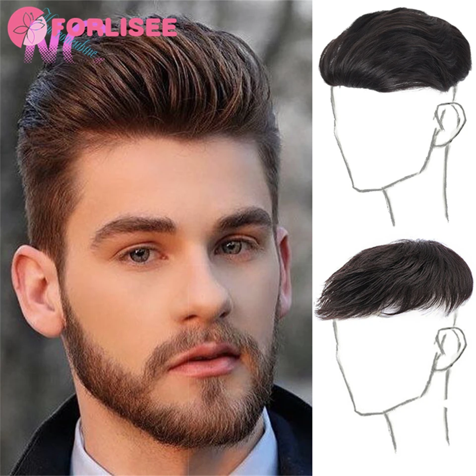 FOR Wig Men\'s Short Hair True Hair Handsome Hair Hairy Inch Men\'s Balding Head Light Thin Natural Breathable And Refresh