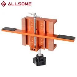 Cabinet Door Mounting Jig, Support Arm and Clamp Integrated, Aluminum Alloy Body Heavy Duty Tool for Cabinets with Face Frame