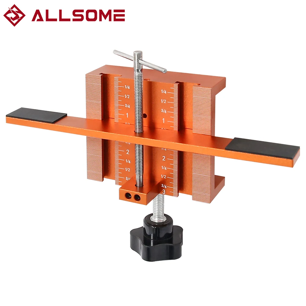 Cabinet Door Mounting Jig, Support Arm and Clamp Integrated, Aluminum Alloy Body Heavy Duty Tool for Cabinets with Face Frame