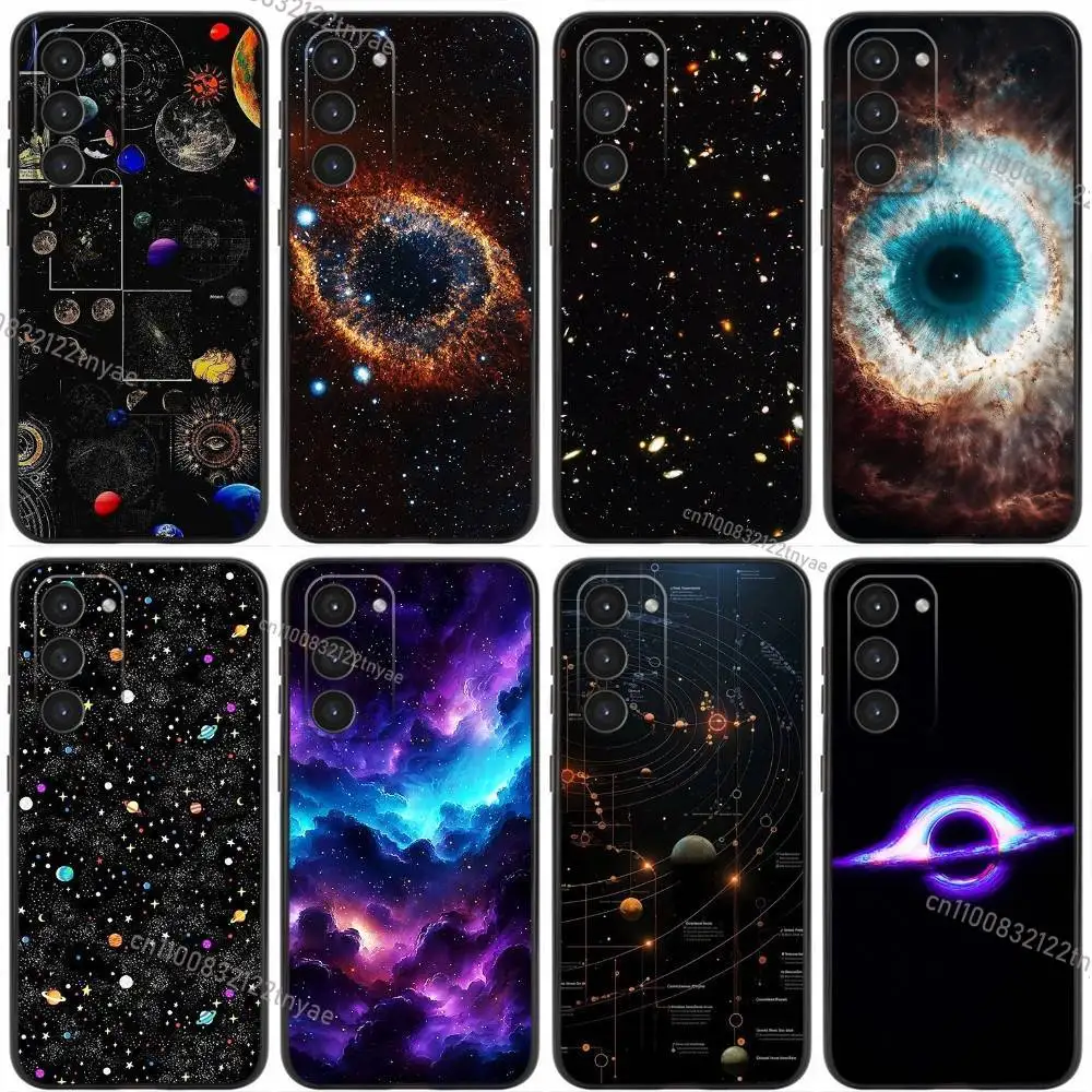 

Space For Galaxy Universe Phone Case For Samsung Galaxy A20,21s,22,31,32,52,53,72,73,80,91 Soft Liquid Silicone Black Cover