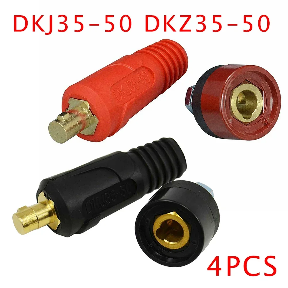 Replacement Connector socket&plug TIG Welding 4pcs Accessories Cable Panel DKJ35-50&DKZ35-50 High Quality Practical New