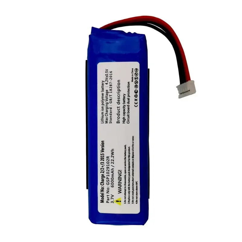 New Original 6000mAh GSP1029102R Speaker Battery for JBL Charge 2+ Charge 2 Plus Charge 3 2015 Version Player Battery Bateria