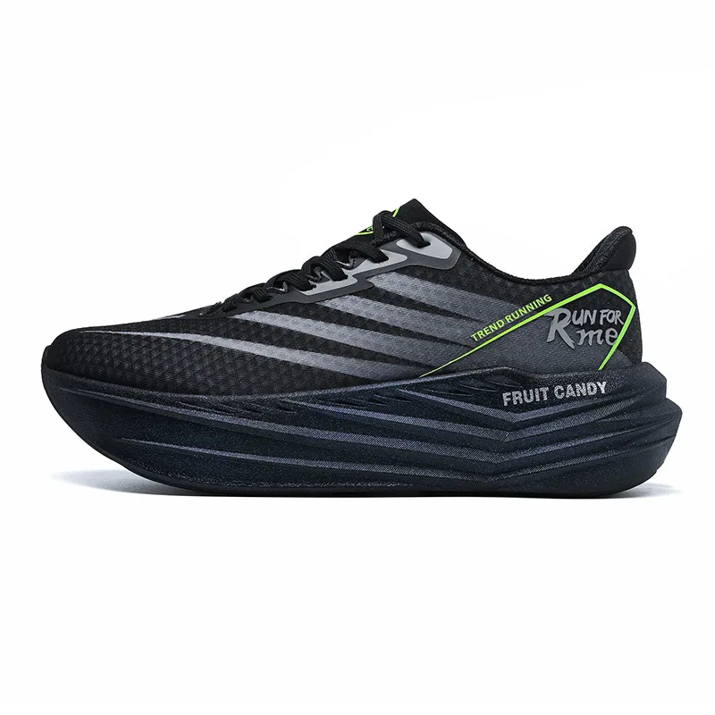 AJHLMen's breathable carbon plate running shoes women's soft soled mesh sports shoes outdoor lightweight running shoes versatile