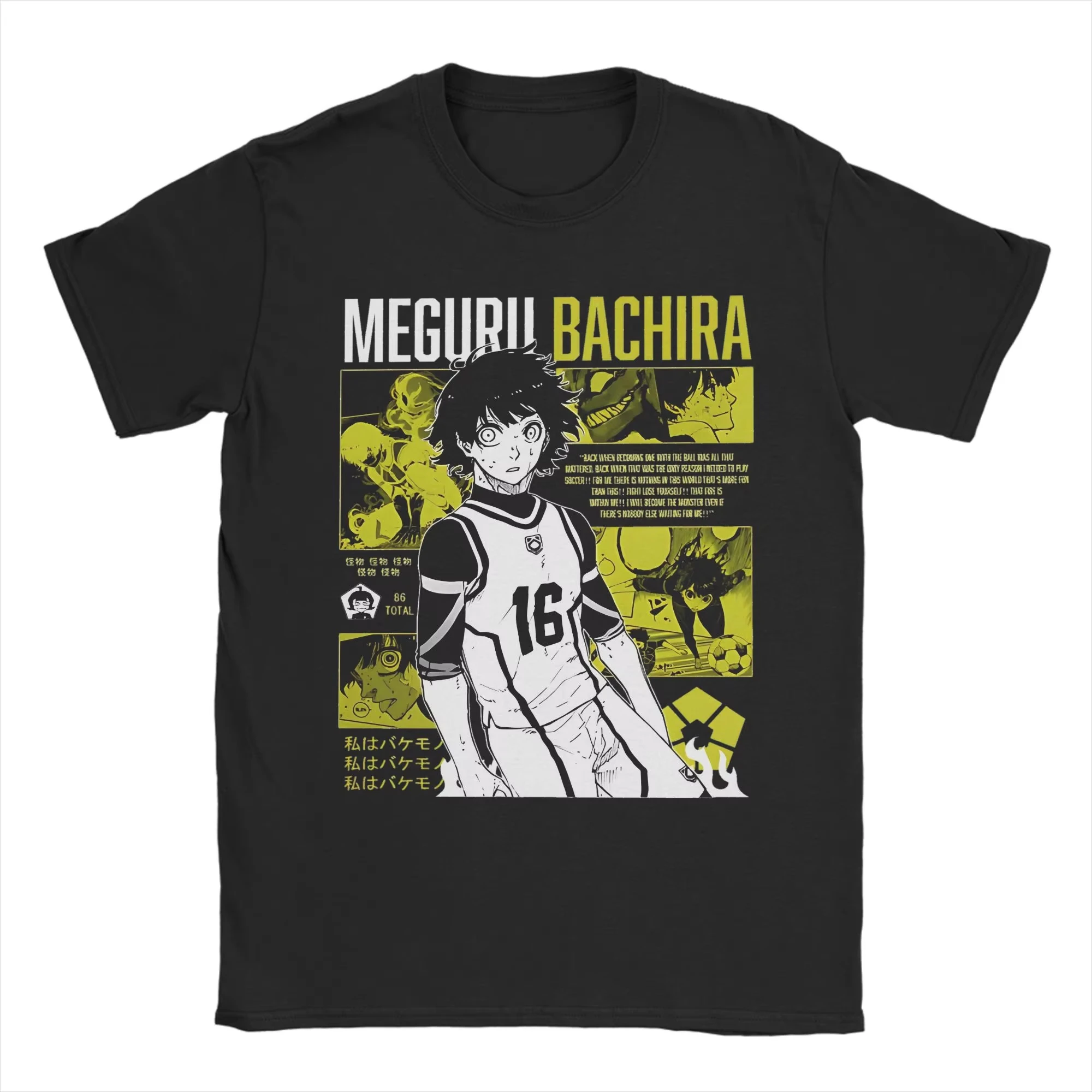 BACHIRA MEGURU Blue Locks Pure Cotton T-shirt 2026 Summer Men's Women's Retro Fashion Shirt Y2k Streetwear Oversized Clothing
