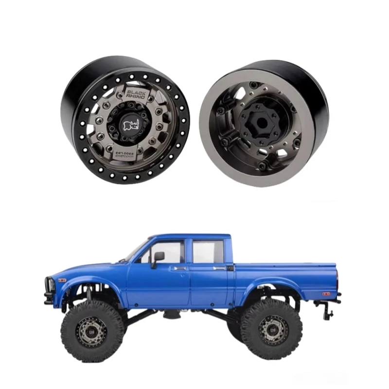 Black Rhino Avenger 1.9'' Internal Beadlock Wheels Hub for 1/10 Scale RC Rock Crawler Car RC4WD TF2 Mojave TRX4 Bronco SCX10 III