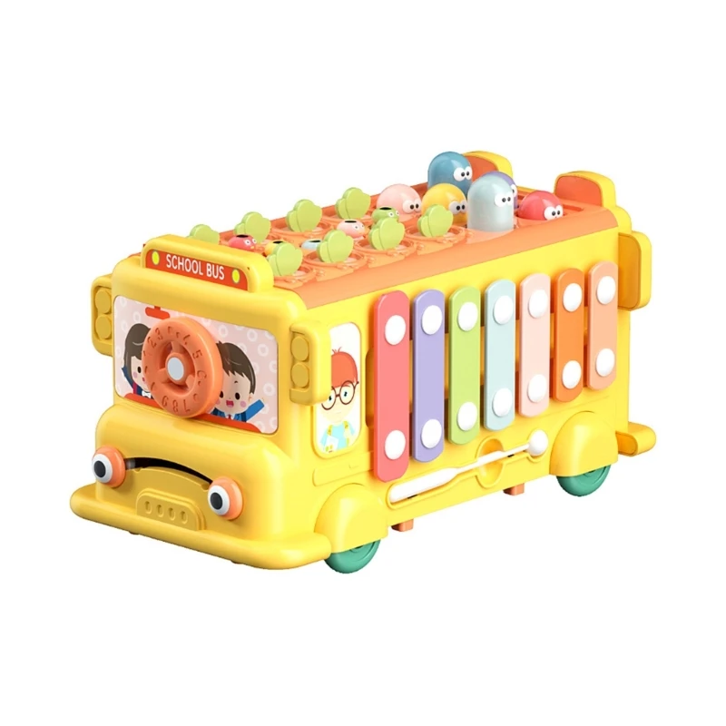 

Baby Toy Cartoon School Bus Puzzle Box Toy Color Cognitive Learning Toy Fine Motor Skill Toy for Kids