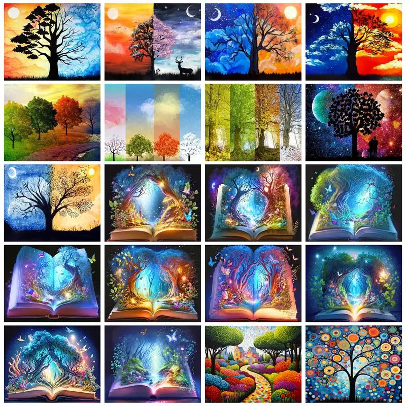 

RUOPOTY Paintings For Painting By Numbers Abstract Tree Drawing By Numbers Personalized Gift