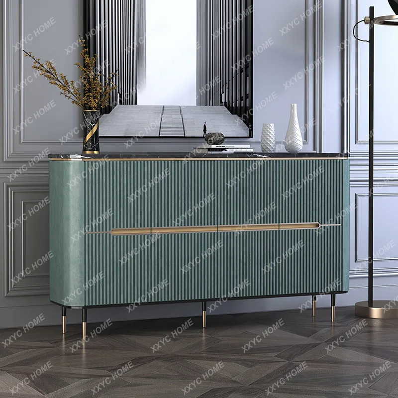 

Q light luxury dining side cabinet, simple marble against the wall, entrance storage locker