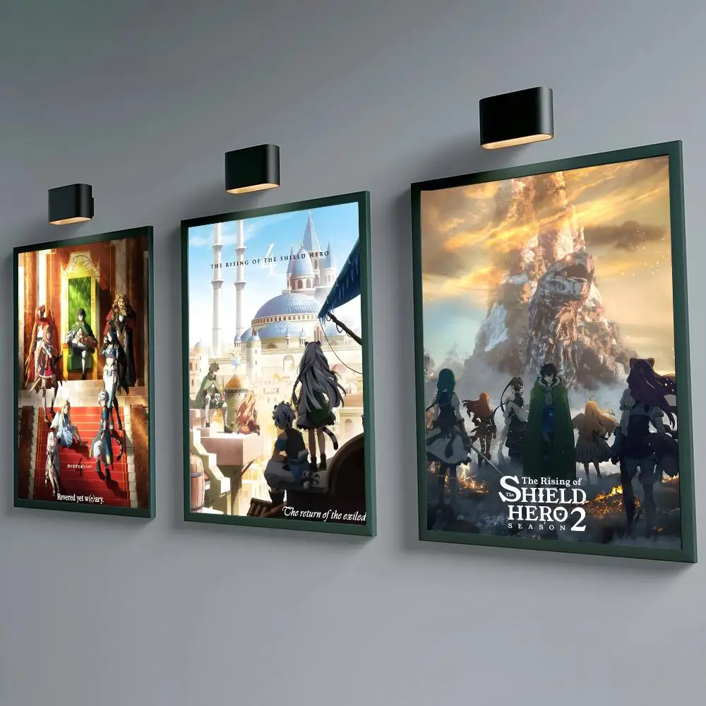 Anime The Rising of the Shield Hero Poster Self-adhesive Waterproof Paper Sticker Coffee House Bar Room Wall Decor