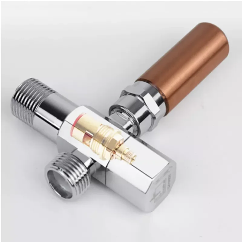 1PC Water hammer eliminator household water-absorbing water hammer triangle valve all copper one-way check valve switch