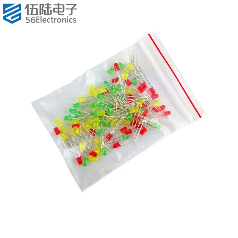 

3mm LED Ultra Bright Red Green Yellow Light Emitting Diode for DIY Kit 90 Total