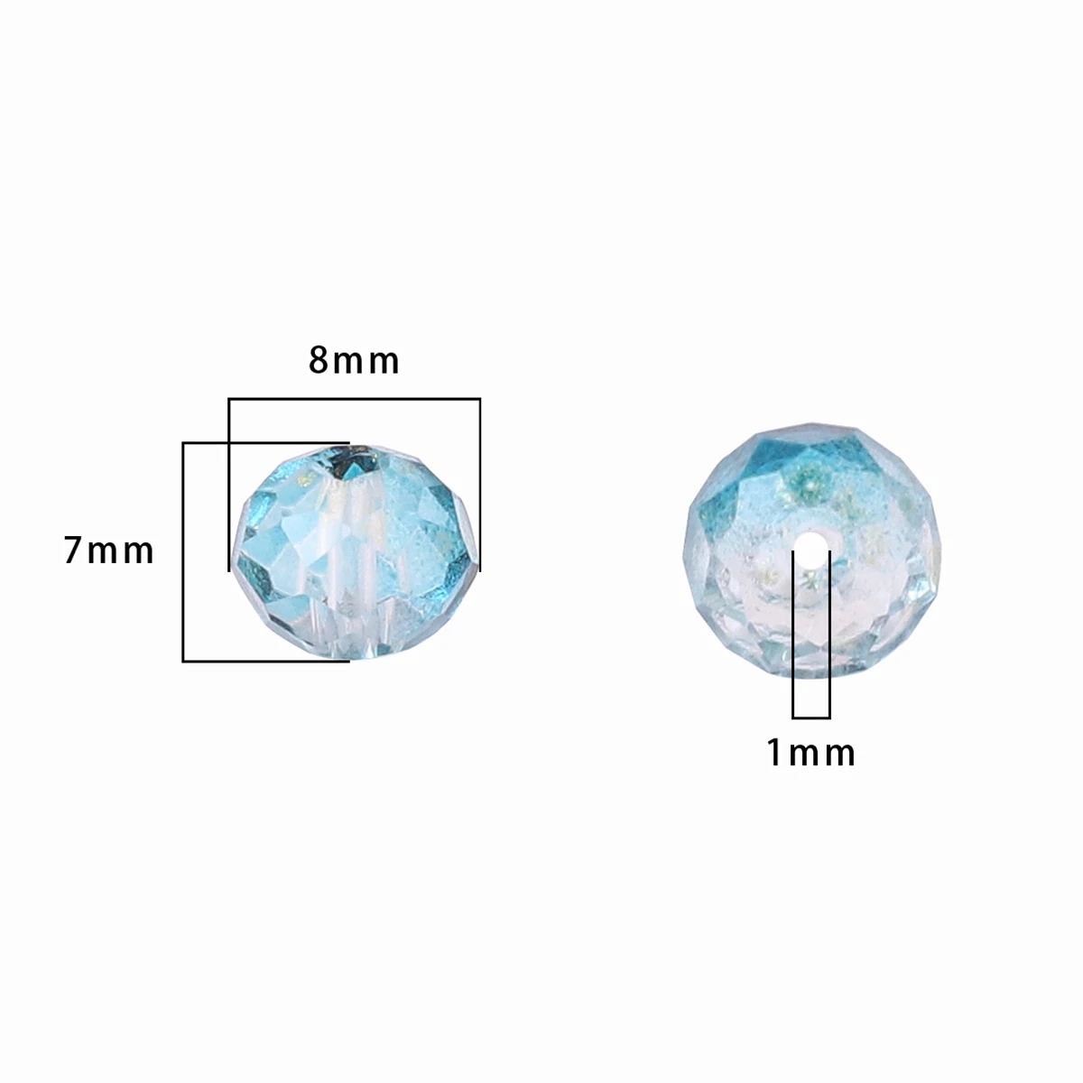 8-box 8mm glass gradient crystal wheel bead set box Hand string, bracelet, bead string material Creative DIY Jewelry Accessories