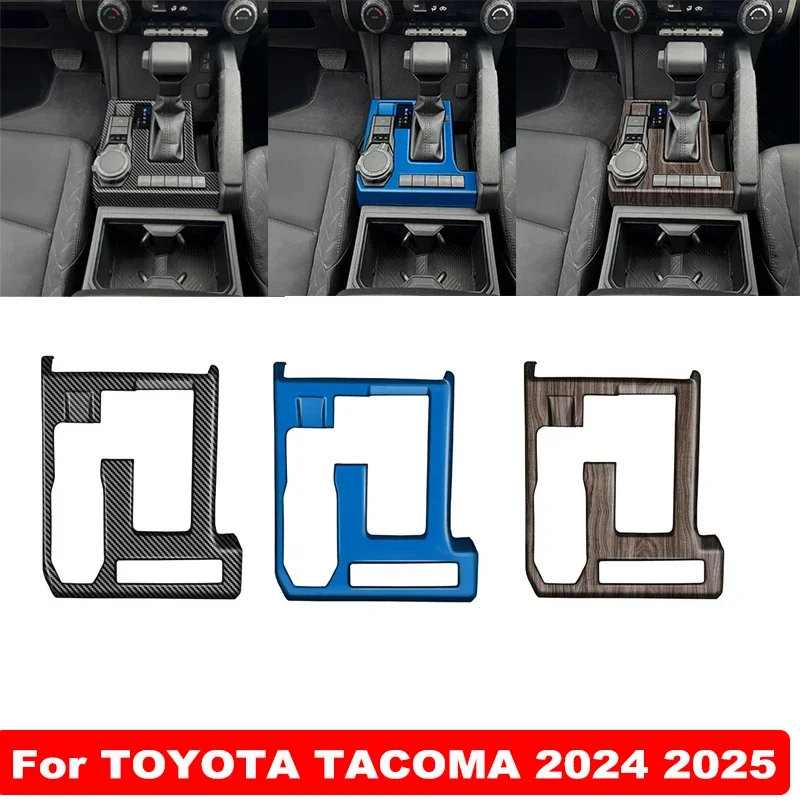 

LHD для TOYOTA TACOMA 2024 2025 ABS углеродное волокно центральная консоль коробка переключения передач крышка отделка декоративные аксессуары Стайлинг автомобиля