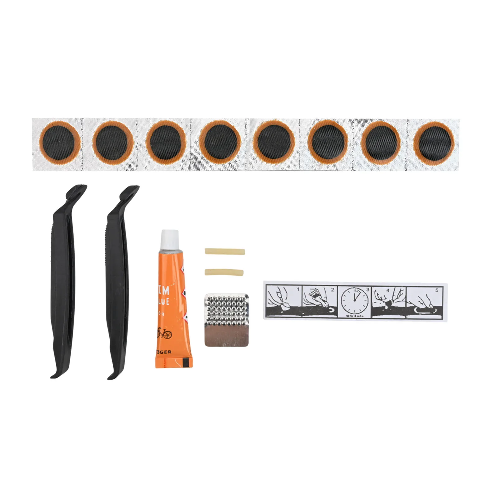 Bicycle Tire Repair Kit Cycling Flat Tyre Repair Rubber Patch Glue Lever -Free Cold Patch Sealant Bike Inner Tube Repair Tool