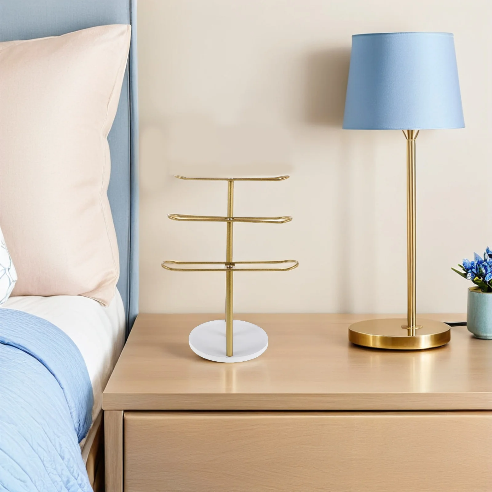 

3-Layer Metal Headband Holder Organizer Hairband Rack Display Stand For Hair Accessories Jewelry Watch Storage Hair Ropes