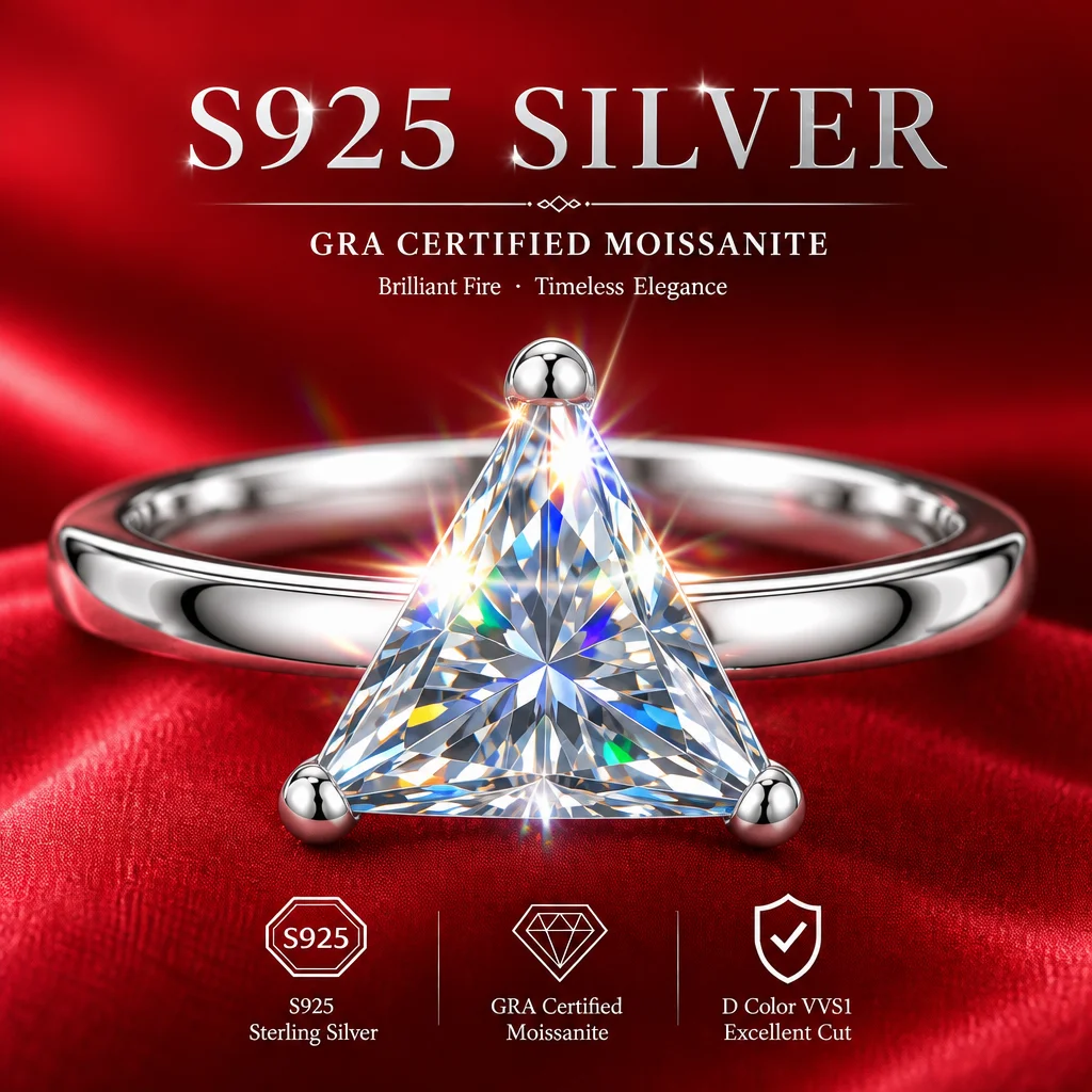 18k Vergoldete Moissanit-Ringe mit GRA-Zertifikat, Funkelndes Marquise-Design, S925 Sterling Silber für Damenringe – Detail 8