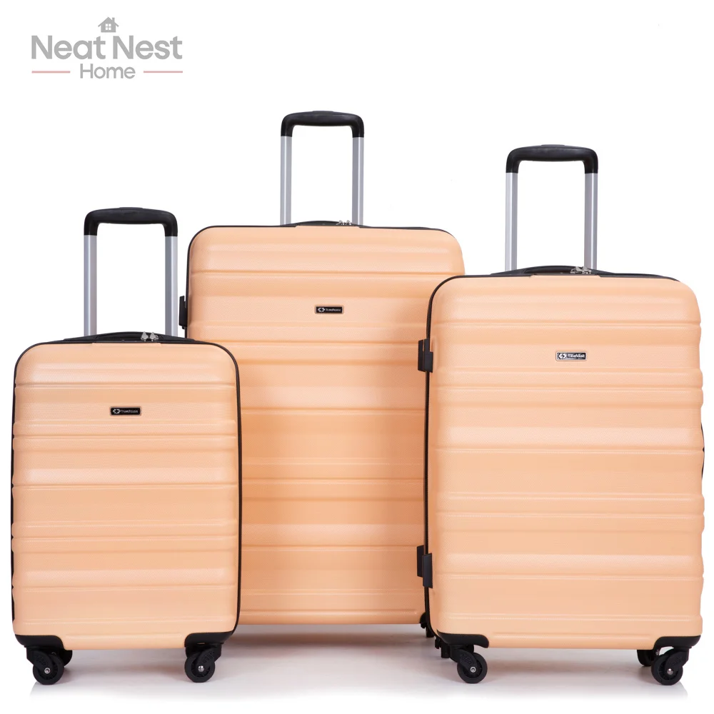 

Top quality luggage sets,3 Piece Expandable suitcase Sets, Lightweight & Durable Suitcase with Two Hooks,Spinner Wheels,TSA Lock