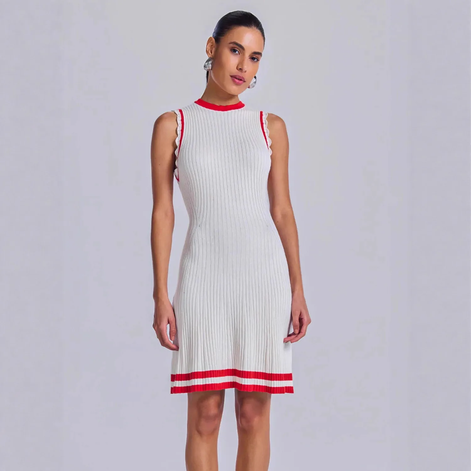New Knit Dress for Women Spring and Summer Sleeveless Big Pit Strip Slimming Maxi Dress Comfort Casual Women Clothing Vestidos