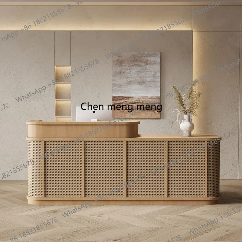 

Hot sales Homestay Reception Desk Tea Restaurant Desk Cuisine Bar Counter Beauty Salon Health Quiet Breeze Furniture Check Out C