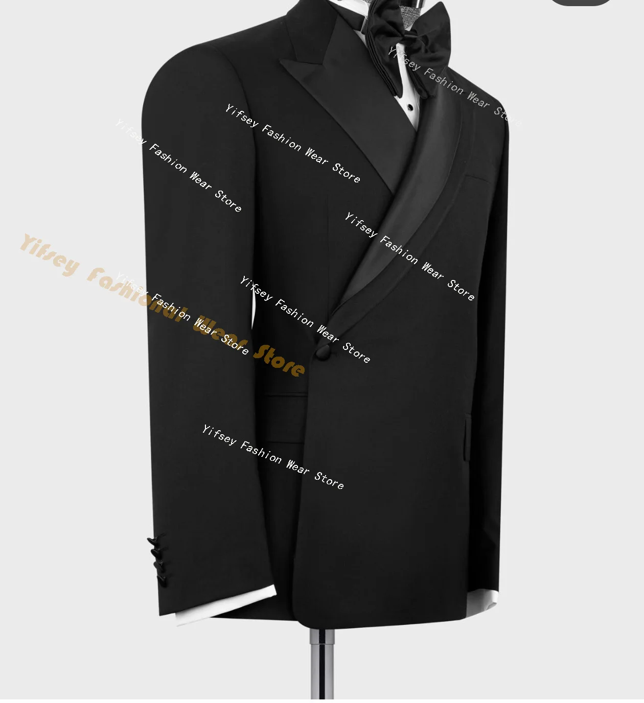 Double-layer collar 1 Button Casual Men Suits Jacket Pants Party Prom Wedding Groom Dress Custom Male Outfits New Year Clothing