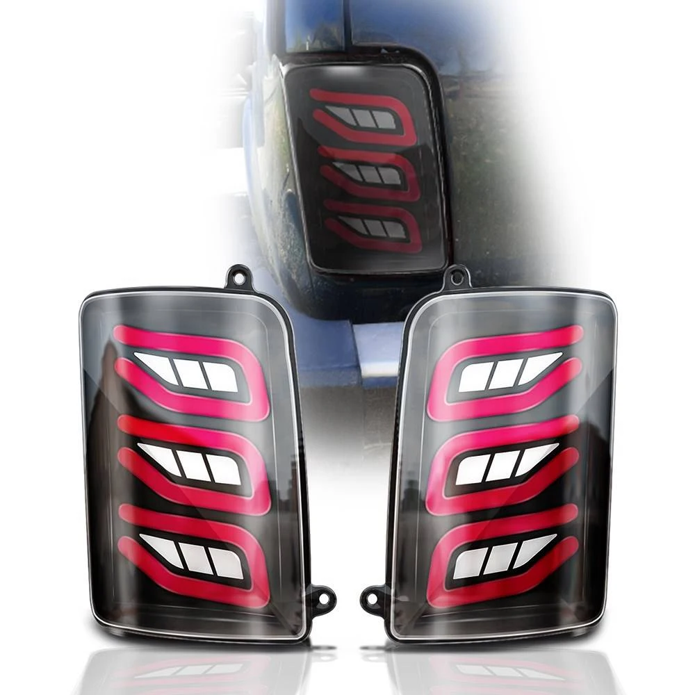 

2PC Car LED Tail Light DRL Brake Reverse Turn Signal Rear Assembly Dynamic Lamp Smoke Red For LADA Niva 4X4 2121 Off Road Tuning