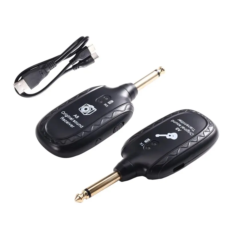 CGDS-A8 Wireless Guitar System Transceiver For Electric Guitars And Basses Pickup Built-In Battery For Guitars Bass