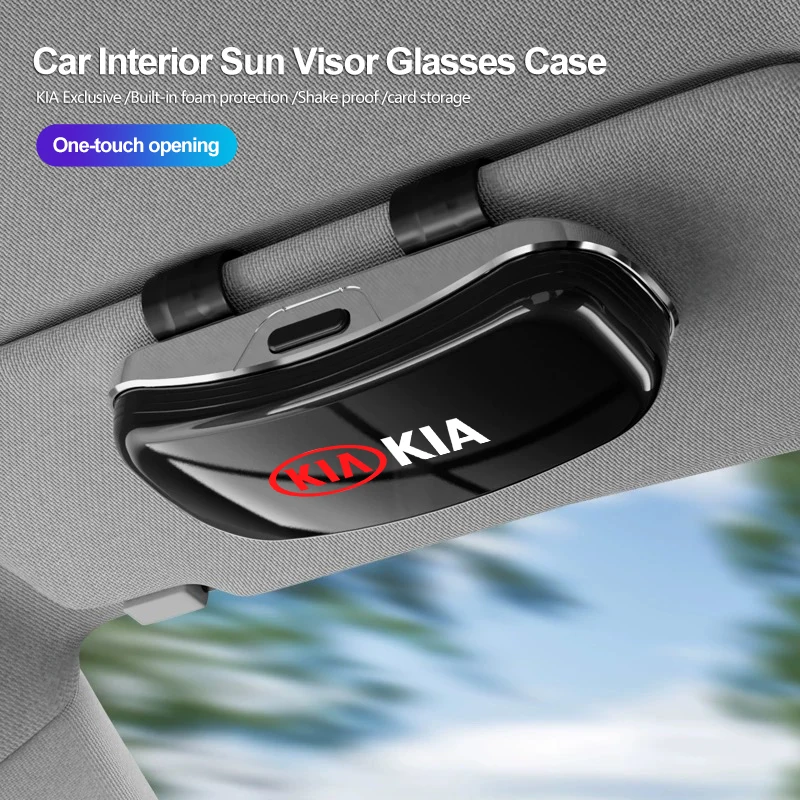 شعار السيارة الشمس قناع نظارات حافظة النظارات الشمسية تخزين هدية صندوق لكيا سبورتاج كرنفال Seltos سورينتو ريو بوريغو Ceed Forte K5