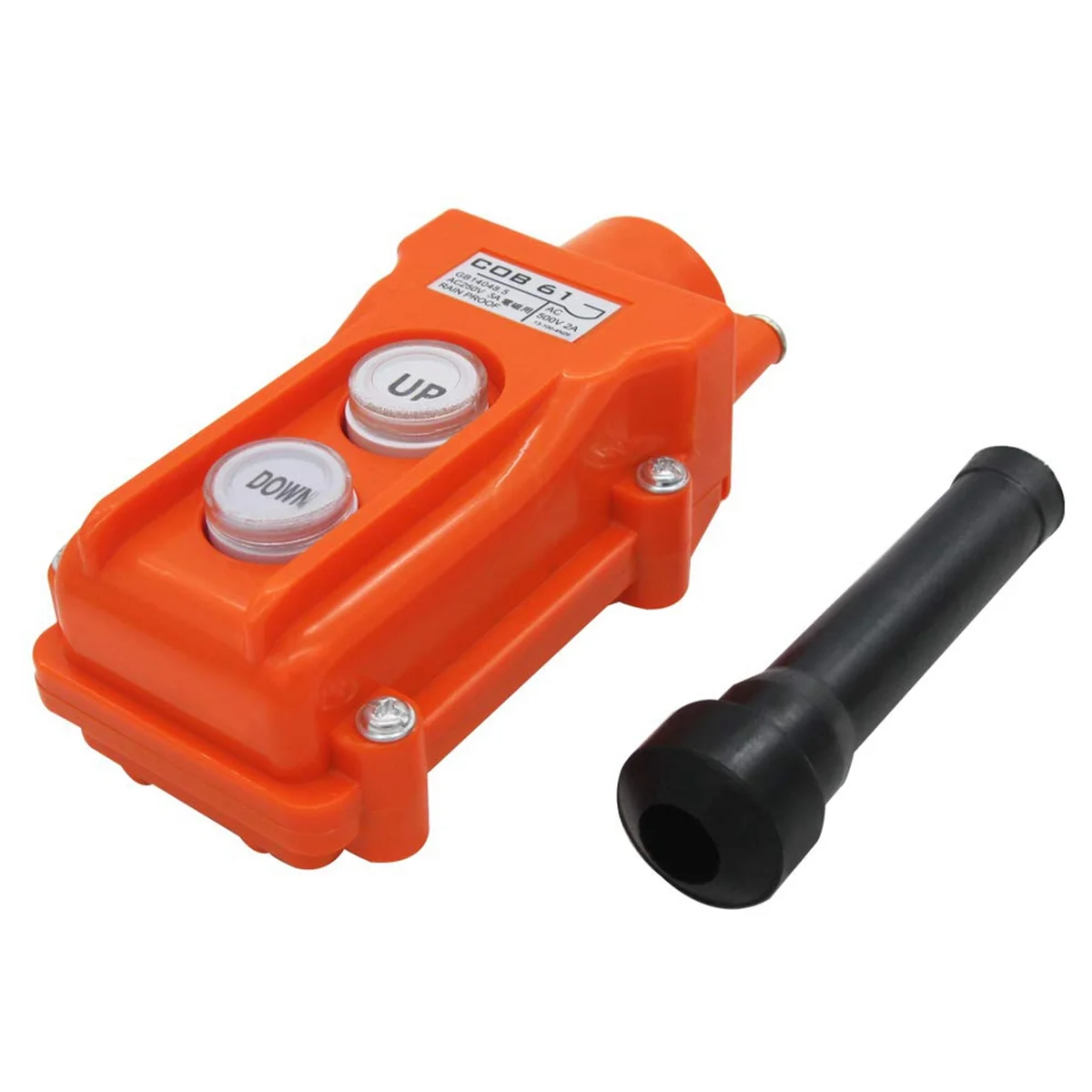 

AT53 Rain Proof Up-Down Switch Control Station Crane Pendant Hoist Push Button Switch Momentary COB61-UP-DOWN