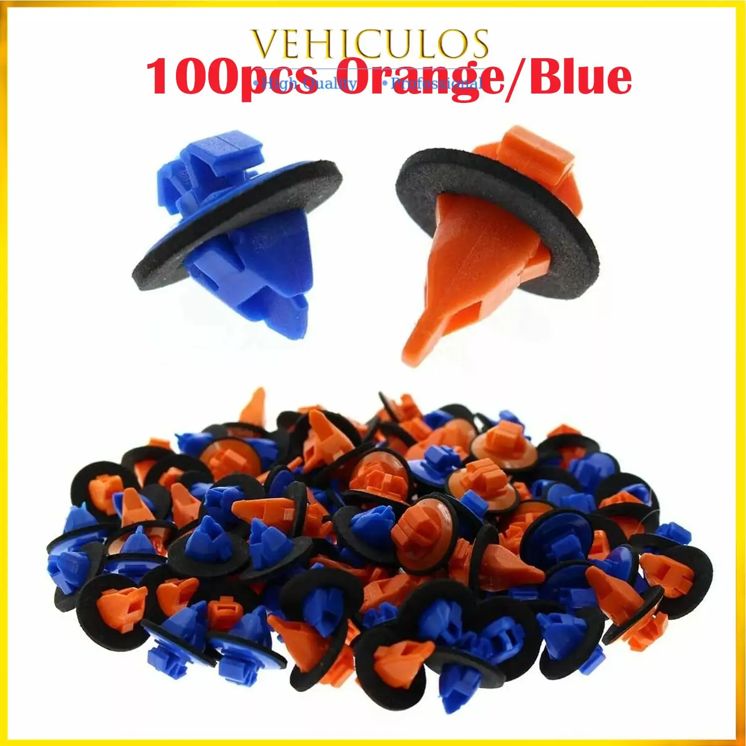 

100pcs New Orange / Blue Trim Moulding Clips For Toyota 4Runner Sequoia Tacoma Auto Parts