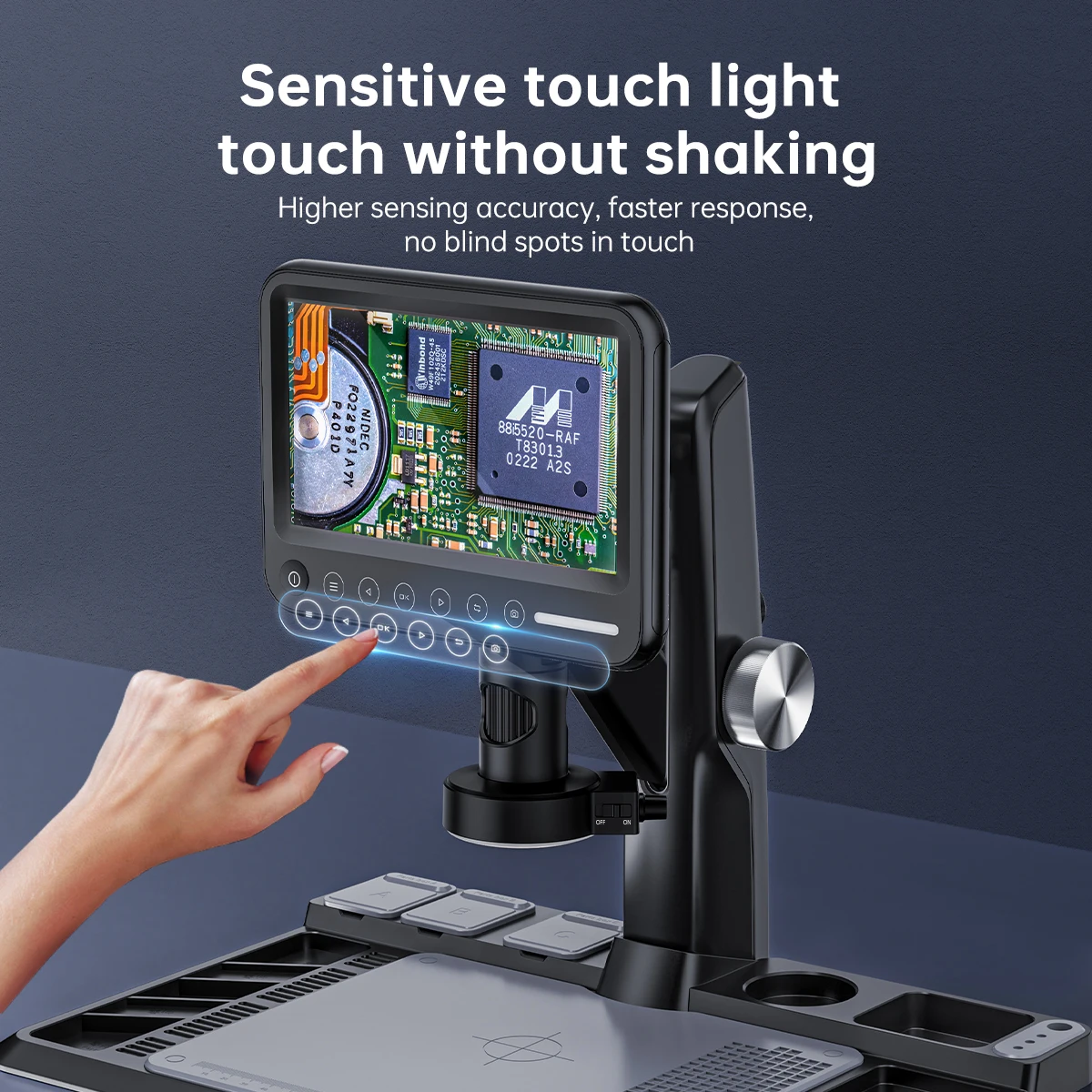 New Generation 318-B 7 Inch LCD 8 Led 12mp HD High Resolution Microscope  Video Measuring Microscope for Mobile Repair