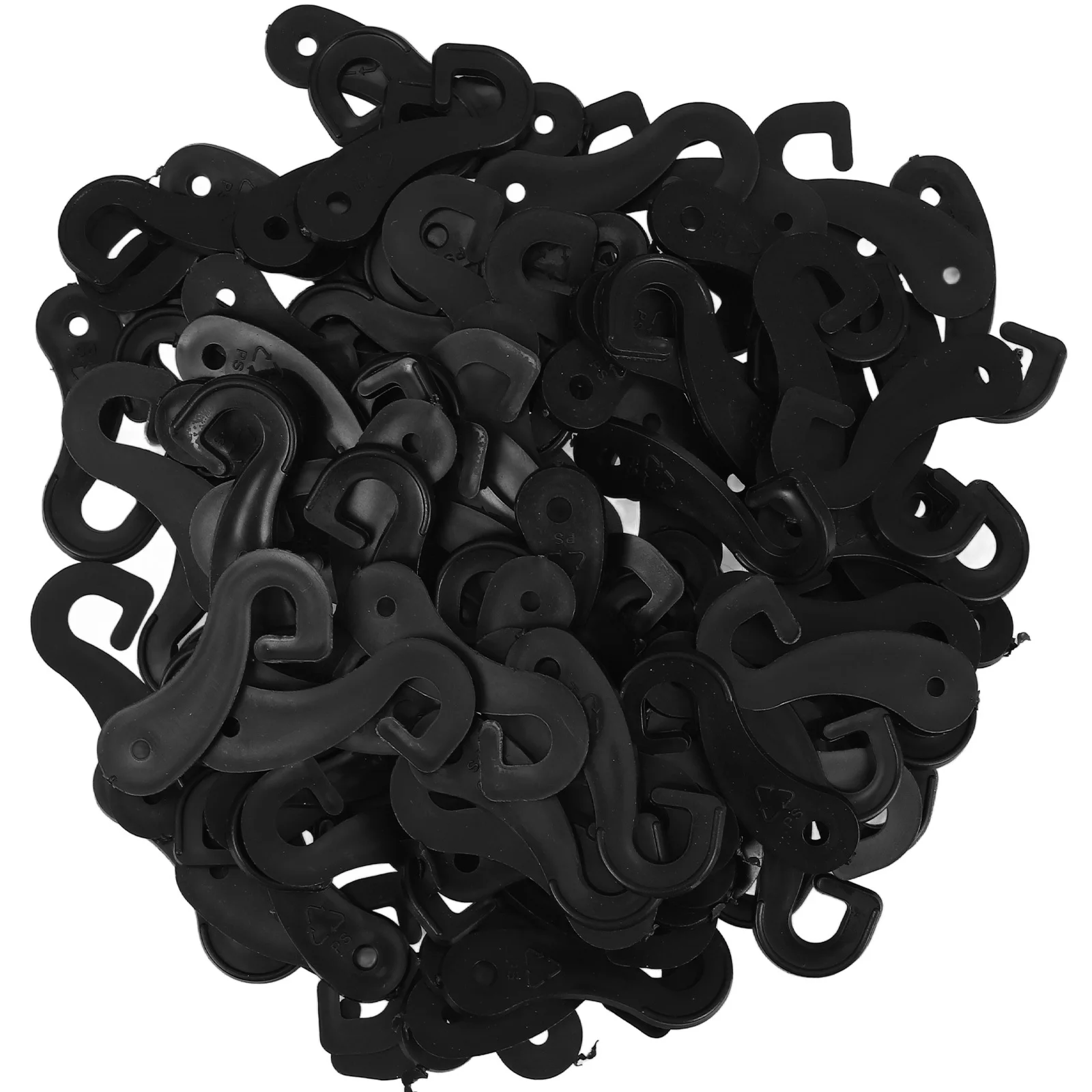 

100Pcs Plastic Retail Display Hooks Sock Hat Hangers Heavy Duty Question Mark Shape Organizer Towels Closet Shaped Hangers