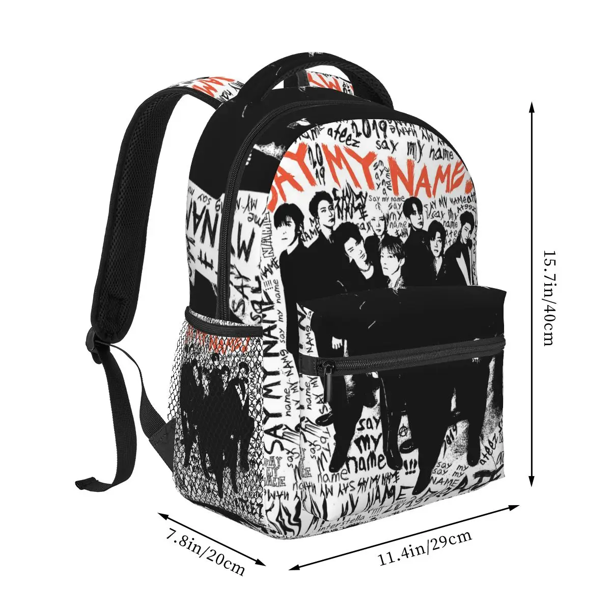ATEEZ World Tour In Your Fantasy Print Backpack Hot Sale Daypack Large Capacity BookBag School Bag Shoulder Bags for Men Women