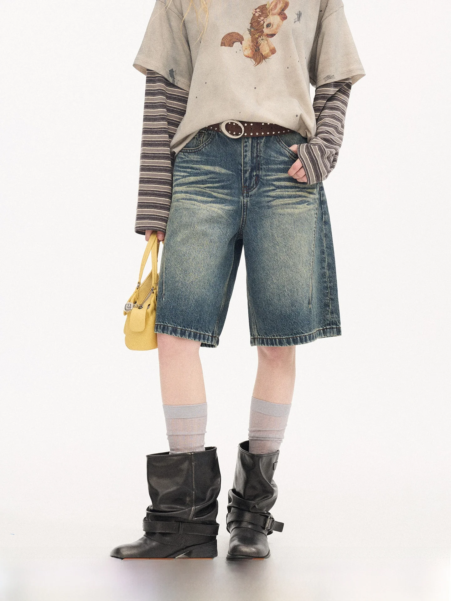 

Джинсы Diddi Moda Casual средней длины, женские модные джинсовые брюки с разрезами, прямые брюки из смесового хлопка премиум-класса