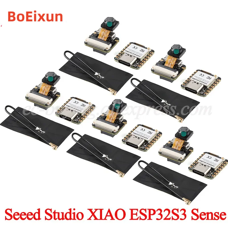 

5pcs/1pc Seeed Studio XIAO ESP32S3 Sense Seeeduino ESP32-S3 2.4G WiFi BLE Mesh 5.0 OV2640 Camera Development Board For Arduino