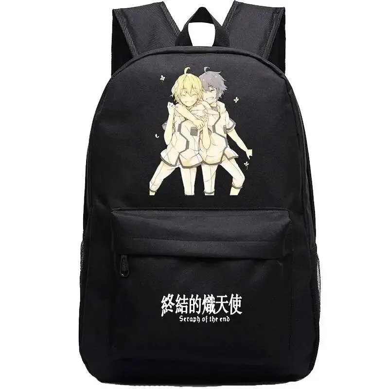 

Anime Game Black Seraph Of The End Teens School Bags Large Capacity Mochila Gift Backpacks